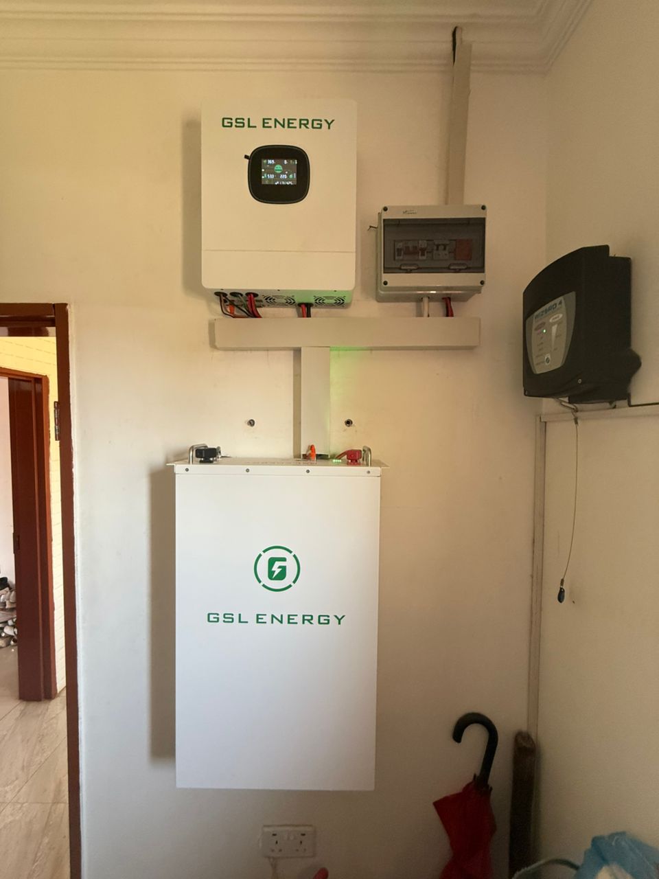 Home installation — inverter + battery